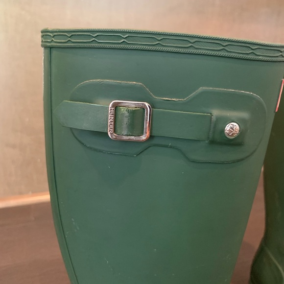 Hunter Original Tall Matte Green Rain Boots US 5 - Picture 7 of 8